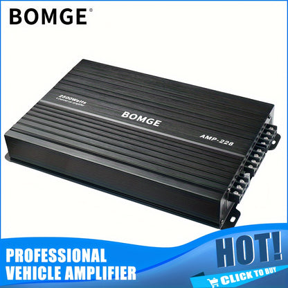 BOMGE Professional 4 Channel Amplifier Dub 4 Channel Car Amplifier AMP228 Vehicle Amplifier 2500 Watts Max for Subwoofers And Speakers
