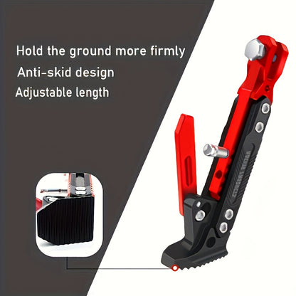 An Adjustable Motorcycle Stand - Made of Durable Aluminum Alloy, Suitable for Street Bikes, with a Weight Capacity of Up to 330.69 LB, a Parking Stand That Enhances Stability, Also for Scooters