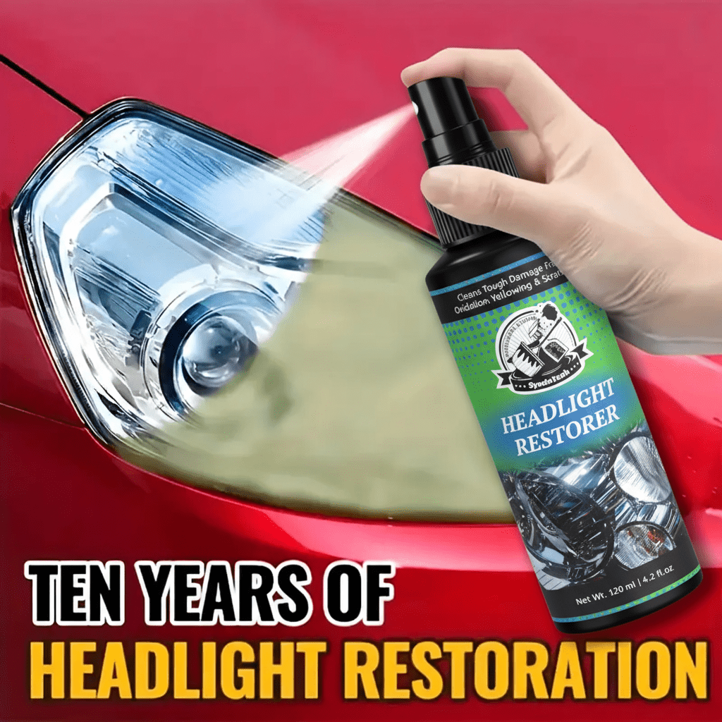 4.06oz Automotive Headlight Repair Kit - Quick Refurbishment Solution, No Polishing Required, Instantly Clear Cloudy Lenses, Enhances Visibility & Brightness, Easy-to-Use Restoration and Care Kit for Car Headlight Maintenance, Headlight Cleaner