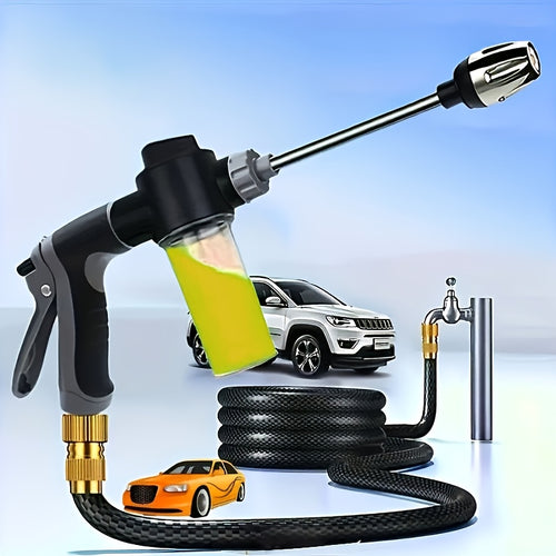 Portable Gun, Easy To Use, Suitable Women And Elderly, Non-Slip Grip- Car Washing And Watering Flowers With One Click, Includes A Car Wash-specific Cloth