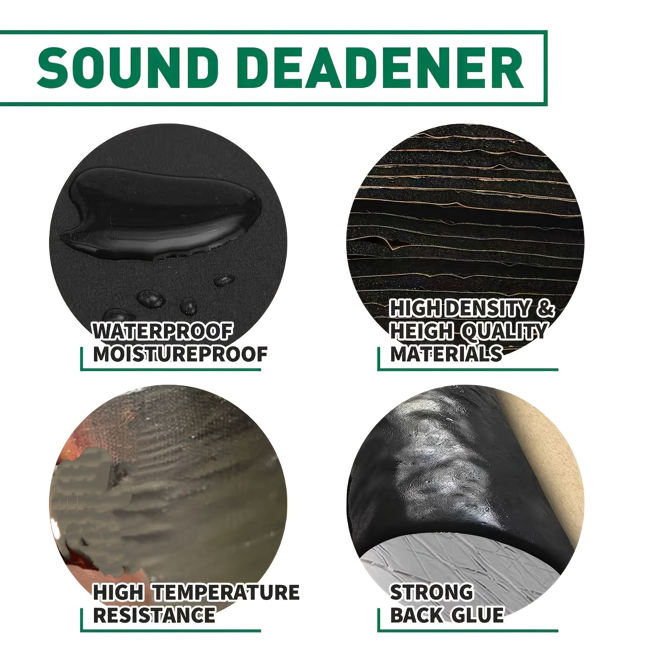 12Sheets 20" X 12" Car Sound Deadening Material Mat - 276MIL 19Sqft Auto Audio Deadener Foam, Sound Dampening And Heat Insulation for Truck, Vehicle, Car Hood, Ceiling, Engine Roof, Door, Trunk Lid, Trunk Room, Engines, Tailgate