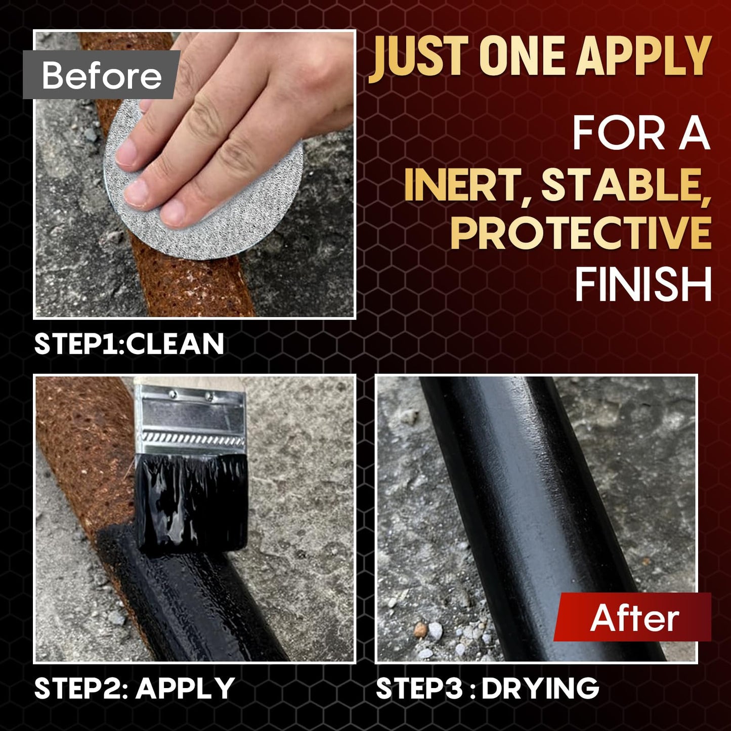 2in 1 Rust Converter & Metal Primer 35oz Black Rust Reformer Paint for Metal, Trailer, Truck Frame, Car Chassis, Automotive Rust Encapsulator & Inhibitor, Heat Resistance Rust Black Paint for Metal