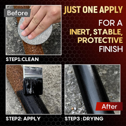 2in 1 Rust Converter & Metal Primer 35oz Black Rust Reformer Paint for Metal, Trailer, Truck Frame, Car Chassis, Automotive Rust Encapsulator & Inhibitor, Heat Resistance Rust Black Paint for Metal