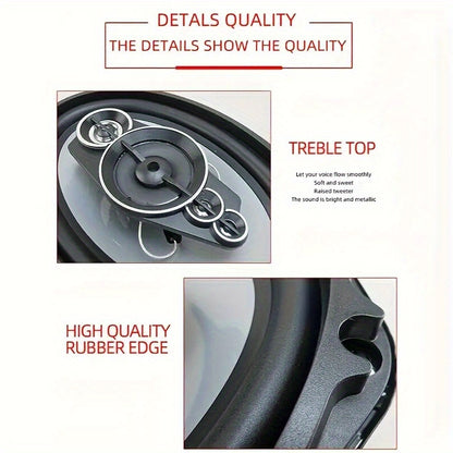 2pcs 6X9 inch1200W 5-way car mounted high fidelity full frequency coaxial speaker,preferred for modified vehicles Auto Audio Music Stereo Subwoofer Full Range Frequency,car stereo speakers,car door speakers