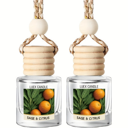 Set of 2 Car Air Freshener Diffusers - Vanilla Cream Scented Oil Diffuser for Vehicles, Lasting Fragrance for Over 45 Days
