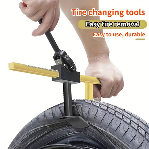 1pc Heavy-Duty Manual Tire Changing Tool - Durable High-Strength Steel, Multi-Purpose with Protection, Easy-to-Use for Tubeless Tires, Ideal for Efficient Tire Removal and Installation