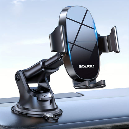 SOLIGU Cell Phone Holders For Your Car, Universal Car Phone Holder Mount For Dashboard Air Vent Compatible With IPhone 15 14 13 12 13 Pro Max Xs XR X, Galaxy Black