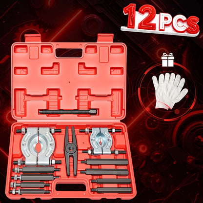 9/12/14pcs Bearing Puller And Splitter Kit, Wheel Hub Axle Puller Set, 5 Ton Capacity Bearing Separator with 2' And 3' Bearing Separator Jaws, Pinion Bearing Puller And Wheel Removal Tool for Auto Motorcycle Repair| Gift for Husband And Dad