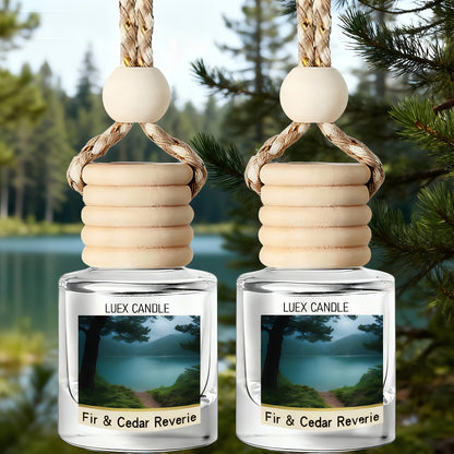 Set of 2 Car Air Freshener Diffusers - Vanilla Cream Scented Oil Diffuser for Vehicles, Lasting Fragrance for Over 45 Days
