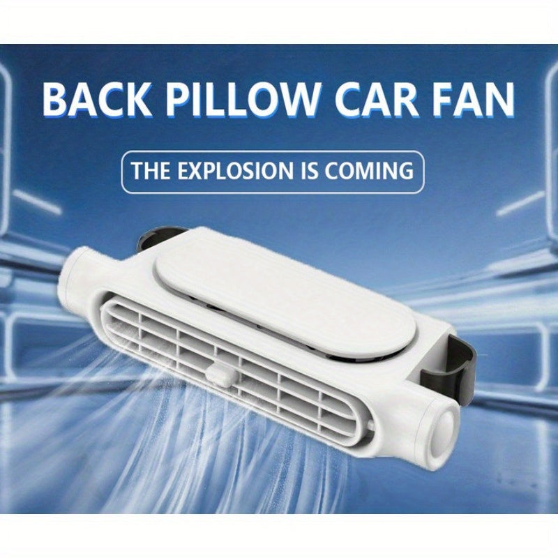 Car Fan-Blade-Less Car Air Conditioner Fan | 3-Speed Quiet Cooling, Seat Fan, Comes with A USB Charging Cable, Plug-And-Play (Non-Rechargeable Model). Stay Cool Even in Traffic Jams (Fits All Car Models)