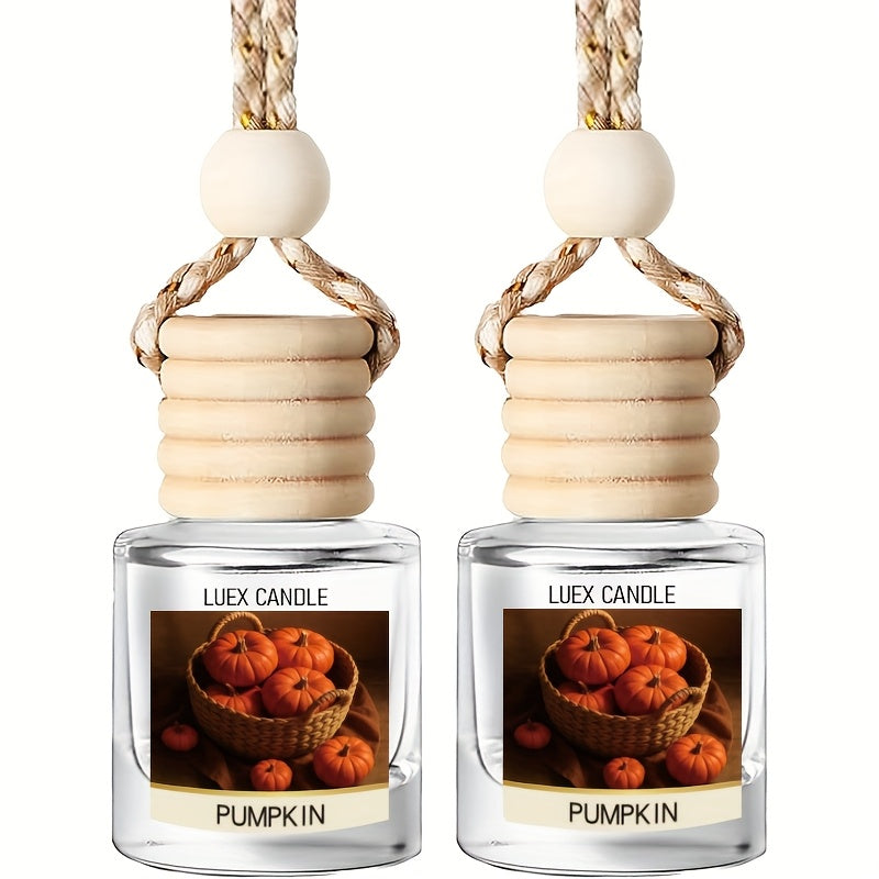 Set of 2 Car Air Freshener Diffusers - Vanilla Cream Scented Oil Diffuser for Vehicles, Lasting Fragrance for Over 45 Days