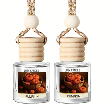 Set of 2 Car Air Freshener Diffusers - Vanilla Cream Scented Oil Diffuser for Vehicles, Lasting Fragrance for Over 45 Days