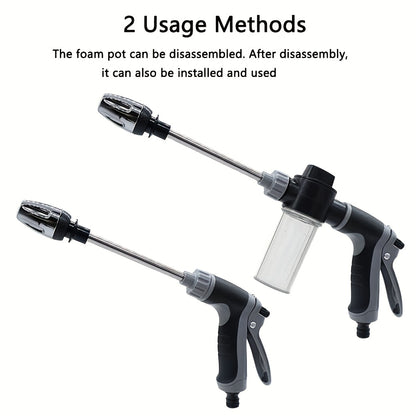 Portable Gun, Easy To Use, Suitable Women And Elderly, Non-Slip Grip- Car Washing And Watering Flowers With One Click, Includes A Car Wash-specific Cloth