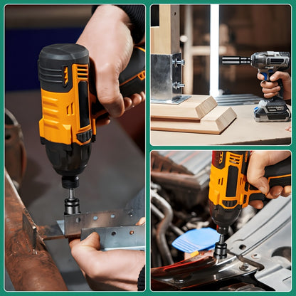 This Set of 1/2 Inch Deep Impact Sockets Comes with a Sturdy Green Storage Case, Perfect for Tasks Like Tire Removal, Mechanical Repairs, And Car Maintenance. It Works Well with Both Electric And Pneumatic Drills