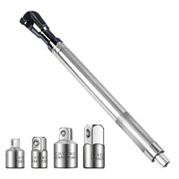Ratchet wrench + 4 socket adapters