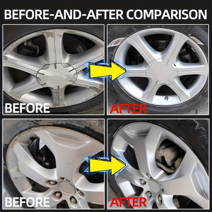 Kit for Repairing And Restoring Scratches on Car Wheels - Professional Hub Refinishing for Aluminum And Steel Rims - Metal Shine Rejuvenator with a Long-Lasting Protective Layer