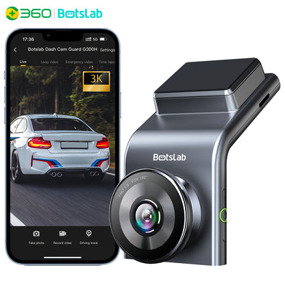 Front Car Dash Cam with 3K, 140° Wide Angle Lens | Built-In Wifi GPS, Night Vision, Motion Detection Alerts, Parking Mode, WDR, Loop Recording - USB-Powered, Compact Design, Vehicle Security, Modern Vehicle Accessory, Durable Construction