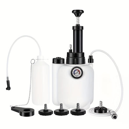 101.44oz Manual Brake Bleeder Kit One Man Brake Fluid Extractor Brake Pressure Bleeder Kit with Adapters And Brake Fluid Bleed Bottle
