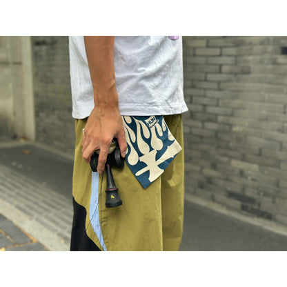 HUN Kendama Cotton Linen Carry Bag – Blue Flame