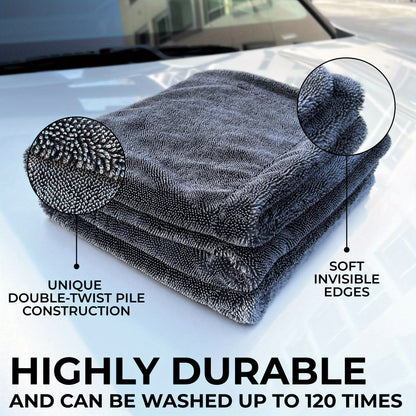 Multipurpose-Car Wash Towel 24'' X 35'' Super-thick Microfiber Towels for Cars Drying Extra Large Super Absorbent Cleaning Cloth Auto Detailing Ultra Soft Lint-Free TWISTED-LOOP DRYING TOWEL Streak-Free 1pc