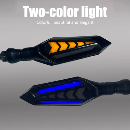 2pcs 12V Universal LED Double Side Flow Arrow LED Light for Truck Truck Boat SUV ATV Blue Yellow Light