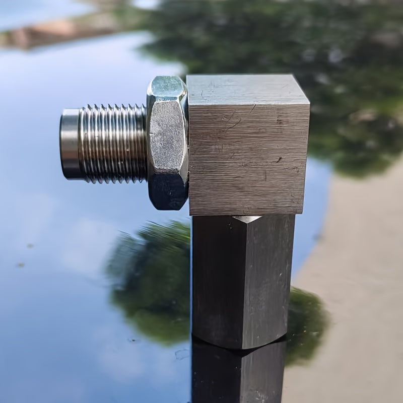 90-Degree Stainless Steel Sleeve Adapter, Universal Three-Way Expansion Connector, Suitable for M18 × 1.5 Oxygen Sensors - Compatible with Closed-Loop Frequency, Offers Catalytic Aging Protection, Durable Repair Tool