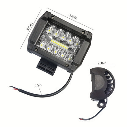 Set of 2, 4-Inch LED Work Lights, 60W, Suitable for Motorcycles And Boats, Offering Universal Ultra-Bright Illumination for Daytime Driving And External Modifications, Without Battery