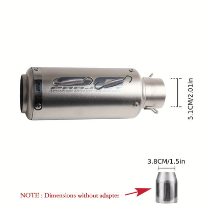 Universal 51MM Caliber Motorcycle Exhaust Pipe for Z900 FZ6 RC390 S1000XR | Stainless Steel, Brand: ANMIEN, Suitable for Off-road Motorcycles