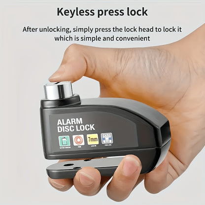 Bicycle Anti-theft Lock with 2 Keys, Disc Brake Lock Alarm, Electric Vehicle Lock, Motorcycle Brake Disc Anti-theft Lock, Cycling Equipment, Bicycle Lock