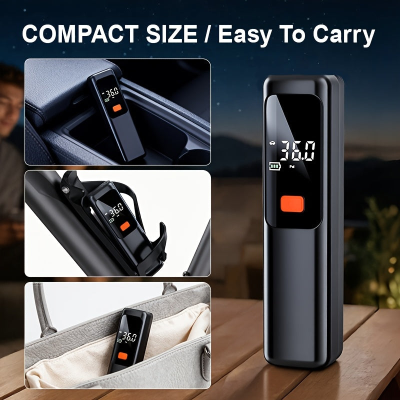 Portable Car Air Pump | Fast Air Filling, Digital LED Tire Pump, Automatic Tire Pressure Detection, Wireless Air Compressor - Suitable For Car, Bicycle, Motorcycle Tires, Basketball Inflating, USB Charging, Rechargeable Battery