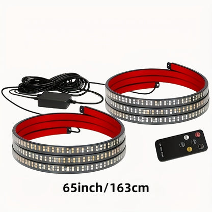 Gradient Dual-color Light, Gorgeous Night Lighting Lamp, 65-inch Double Row LED Light, LED Pickup Step Light, Suitable for Pickup Trucks, SUVs, Truck Rock Lights, Car Ambient Light, Easy to Install