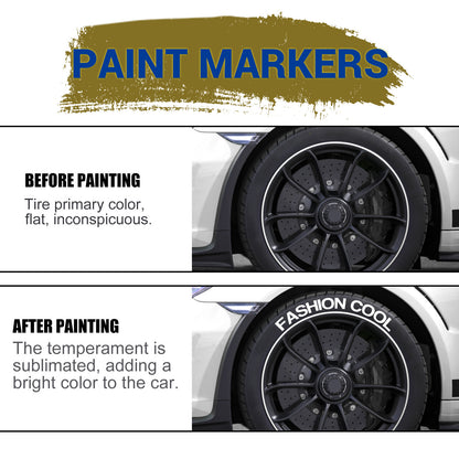 Compact And Waterproof Car Tire Markers That Dry Quickly, Perfect for Doodling And Painting. These Medium-Tipped Pens Are Great for Vehicle Upkeep