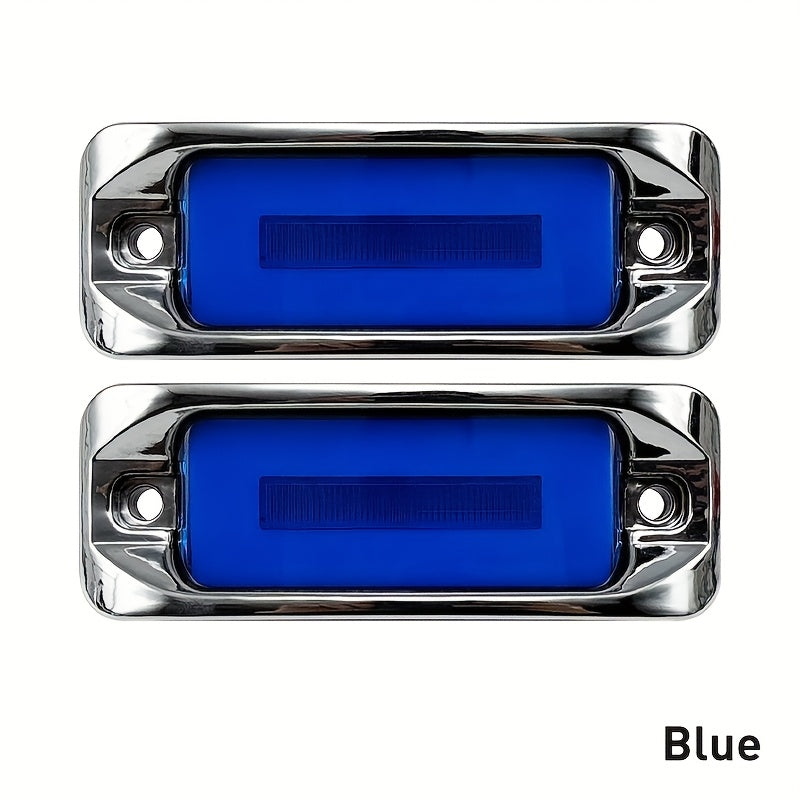 2pcs of Car Side Lights, LED High And Low Brightness + Strobe, Truck Side Signal Warning Lights, Decorative Flashing Lights for Night Driving