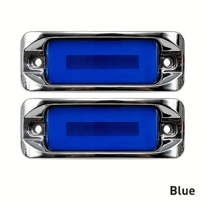 2pcs of Car Side Lights, LED High And Low Brightness + Strobe, Truck Side Signal Warning Lights, Decorative Flashing Lights for Night Driving
