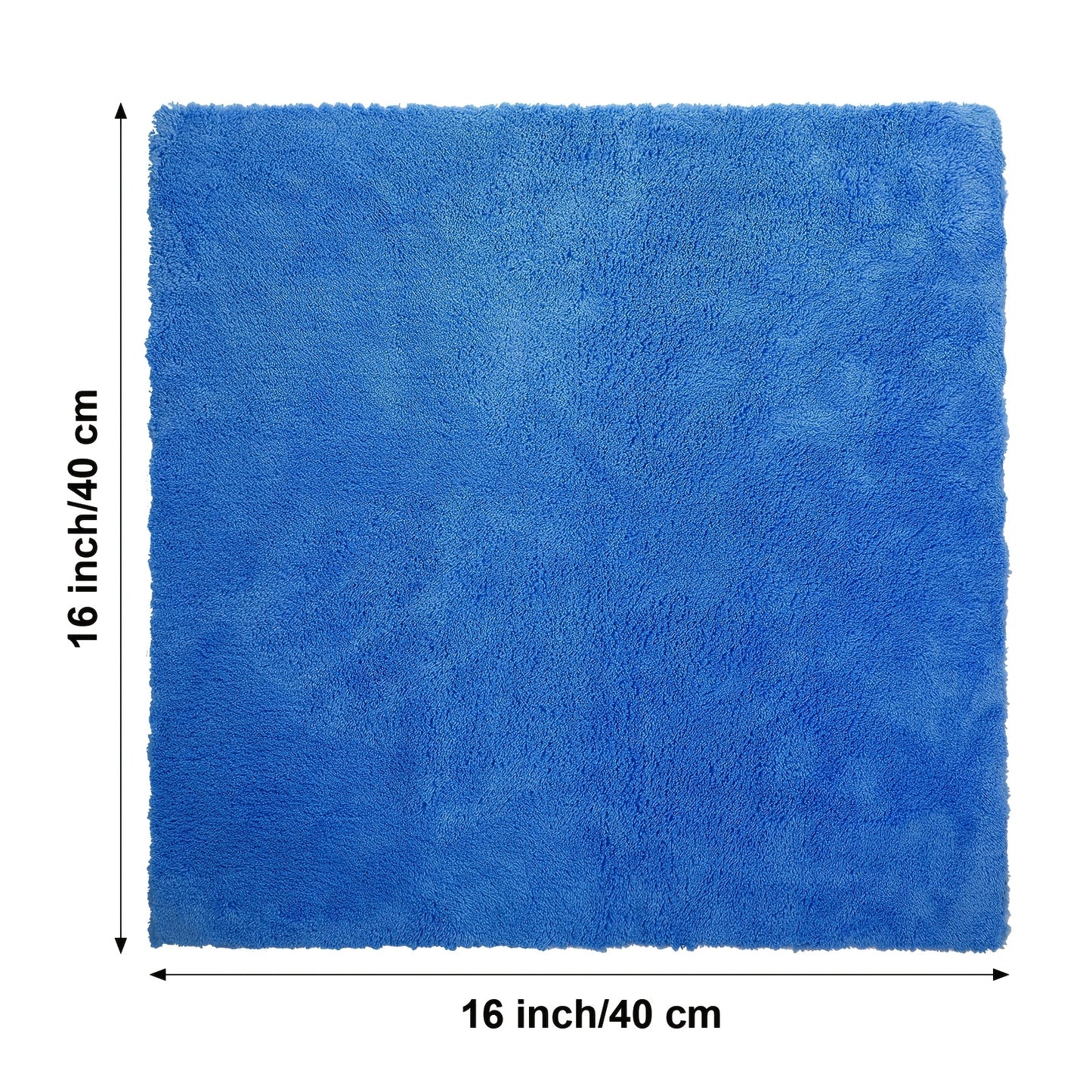 30pcs Edgeless Microfiber Plush Towels for Cars Detailing Drying Wash Polishing Towel Plush Absorbent Microfiber Plush Microfiber Cleaning Cloths for Cars, 500 GSM, 16 X 16 Inch(Dark Blue)