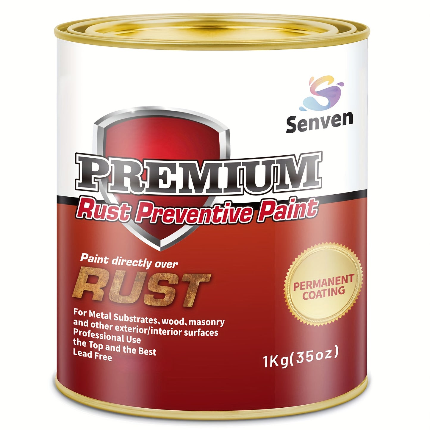 32fl.oz (907ml) Black Anti-Rust Coating - Heavy-Duty Quick-Drying, UV & Heat-Resistant Metal Primer with Permanent Encapsulation, Rust Converter & Paint Protector for Cars, Motorcycles, Metal Surfaces - Long-Lasting Shield, Easy Application, Durable Metal