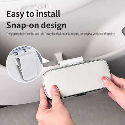 This Trash Can Made of Ultra-Fiber Leather And ABS Material Is Designed for Vehicles, Maintaining Its Shape And Fitting 99% of Car Models. It Handles Both Dry And Wet Waste Without Harming The Installation, Features Automatic Sorting