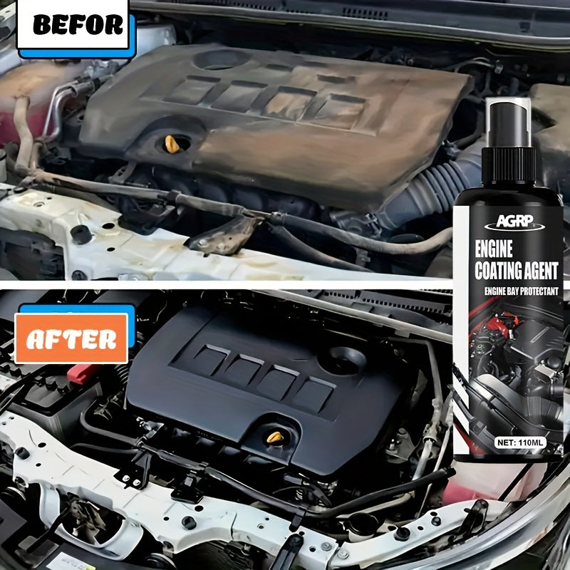 Engine Compartment Repair And Protection Spray: High-Gloss Protective Agent-To Improve The Brightness of The Plastic, Heat And UV Resistance, Long-Lasting Protective Coating
