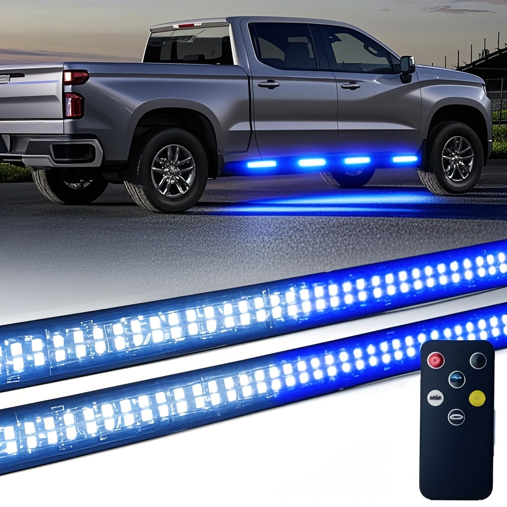 Gradient Dual-color Light, Gorgeous Night Lighting Lamp, 65-inch Double Row LED Light, LED Pickup Step Light, Suitable for Pickup Trucks, SUVs, Truck Rock Lights, Car Ambient Light, Easy to Install
