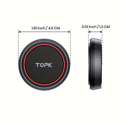 [Magnetic Car Holder] TOPK D45A Magnetic Car Phone Holder Mount, Strong Magnet 360° Enhanced Version with Improved Adhesion Resistant to High and Low Temperatures Magnetic Car Phone Mount Holder Compatible with Samsung iPhone Xiaomi Huawei
