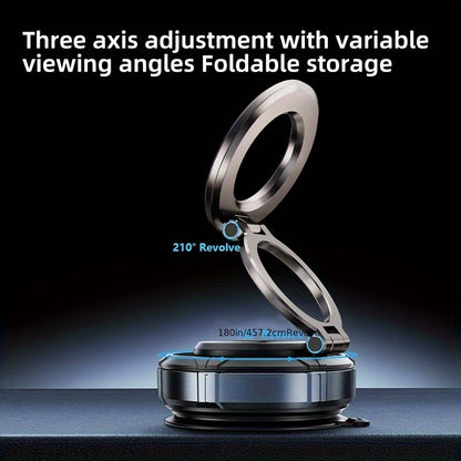 Car Mount 360 Degree - Rotatable Adjustable Vacuum Magnetic Car Phone Holder, Magnetic Phone Holder for Car/Gym/Mirror/Smooth Surface, Suitable for Magsafe IPhone16/15/14/13/11/11Pro Max And Android Phones And Tablets