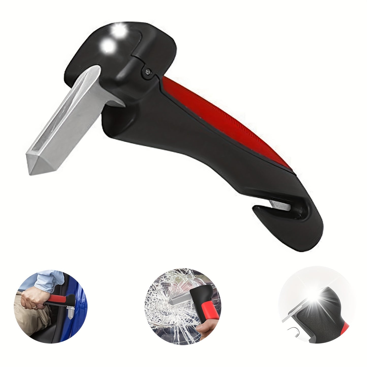Vehicle Support Handle for The Elderly And Disabled Portable Vehicle Door Assist Handle with LED Lights, Seat Belt Circuit Breaker And Window Breaker