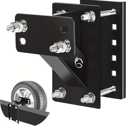 Spare Tire Carrier, Spare Tire Mounting Boat Trailer Bracket, Heavy-duty Lock Frame, Suitable for 4 And 5 And 6 Lug Trailer Wheels, 4.5 Inches, 4.75 Inches, 5 Inches And 5.5 Inches Bolt Patterns