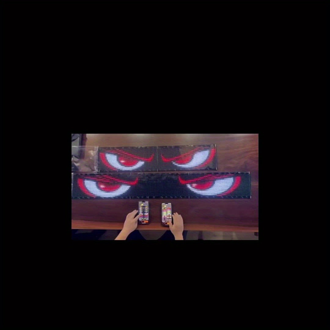 Summer Deal-Scrolling LED Car Sign, Programmable LED Sign with APP Control And Remote, USB Powered DIY Text Animation Graffiti Pattern, Rolling Devil's Eye for Trucks SUVs Store Hotel Bar.