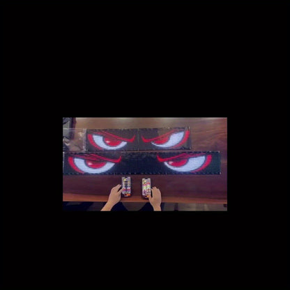 Summer Deal-Scrolling LED Car Sign, Programmable LED Sign with APP Control And Remote, USB Powered DIY Text Animation Graffiti Pattern, Rolling Devil's Eye for Trucks SUVs Store Hotel Bar.