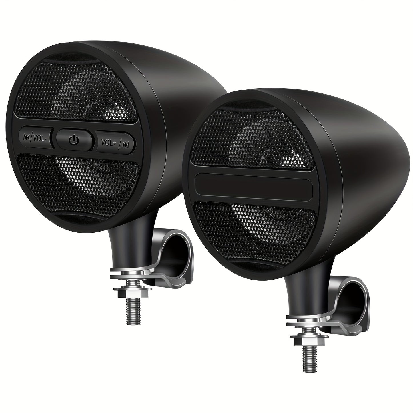 Wireless Motorcycle Audio Stereo Speaker, 12V Handlebar Mount MP3 Music Player Sound Audio Stereo, MP3 USB FM Radio