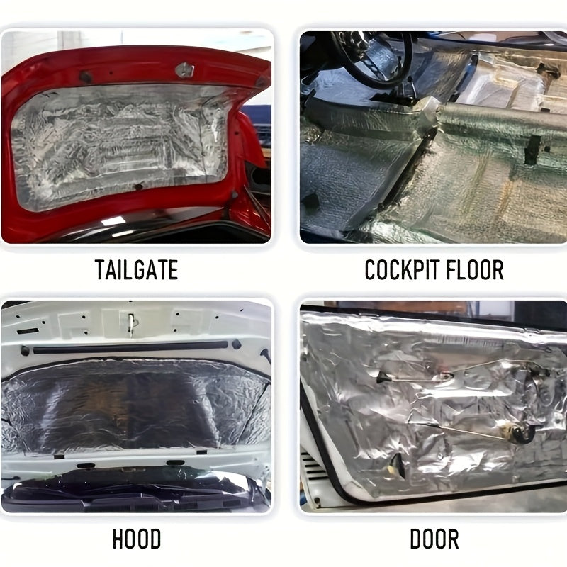 12Sheets 20" X 12" Car Sound Deadening Material Mat - 276MIL 19Sqft Auto Audio Deadener Foam, Sound Dampening And Heat Insulation for Truck, Vehicle, Car Hood, Ceiling, Engine Roof, Door, Trunk Lid, Trunk Room, Engines, Tailgate