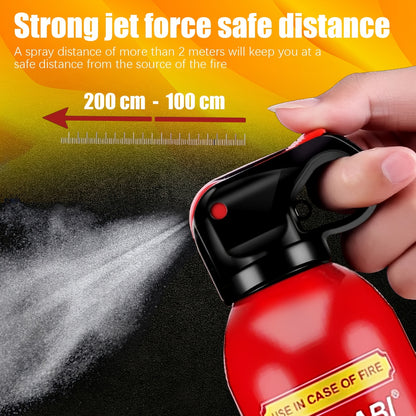 Portable Fire Extinguisher | 4-in-1 Small Fire Extinguisher for Home, Garage, Kitchen, Car | for Electric, Textile | Non-Toxic, Easy Clean, Wall Mount Include