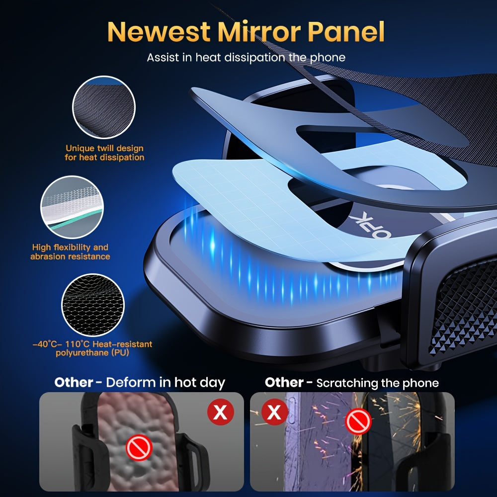 TOPK D38Z Phone Holder For Car Dashboard& Air Vent, Upgraded Adjustable Horizontally And Vertically Cell Phone Mount For Car Dashboard Compatible With All Phones