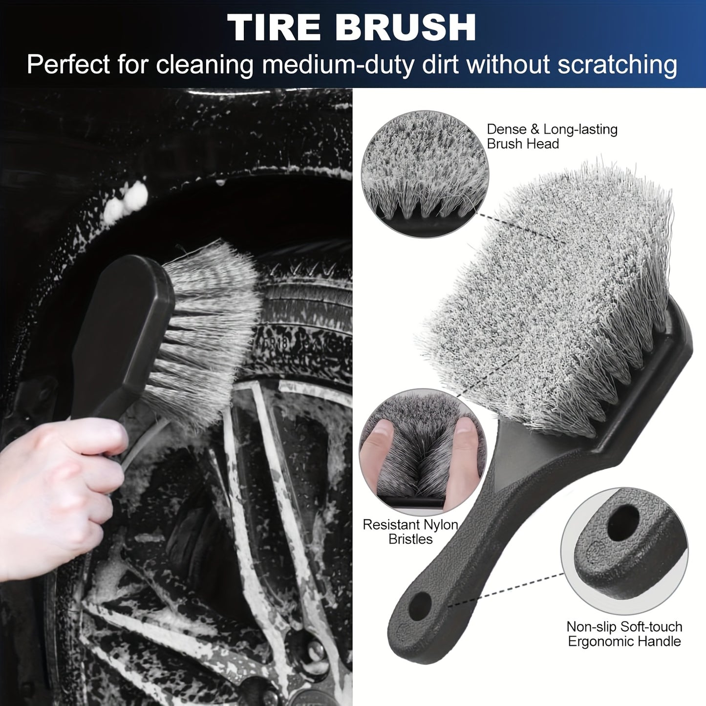 26pcs Car Detailing Brush Set, Car Detailing Kit, Car Detailing Brushes, Car Cleaning Kit, Car Windshield Cleaning Tool, Professional Car Care Kit - Car Wash Brush Kit for Interior Exterior Wheels
